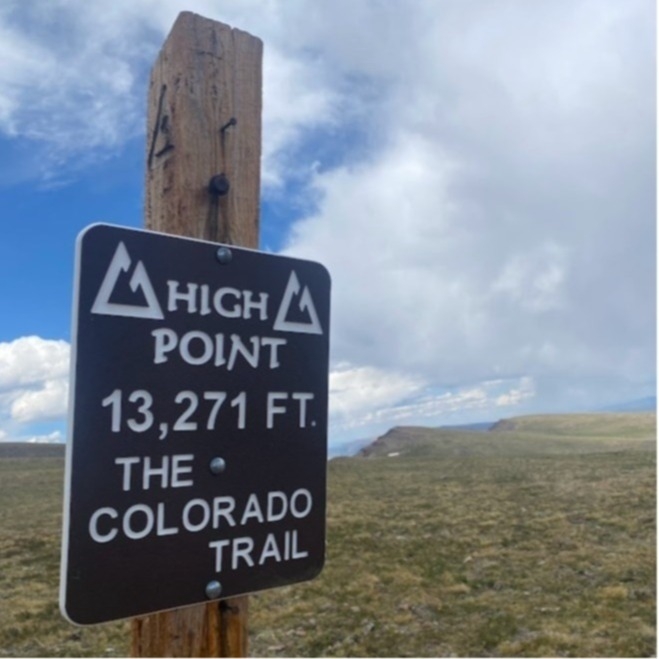 Colorado Trail Highpoint Sign
