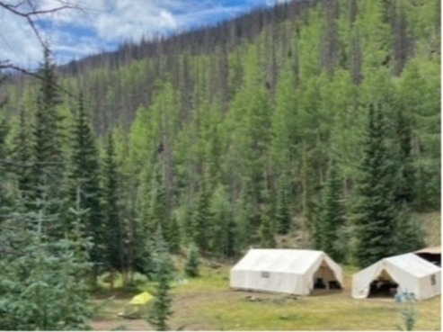 Image showing our backcountry basecamp setup